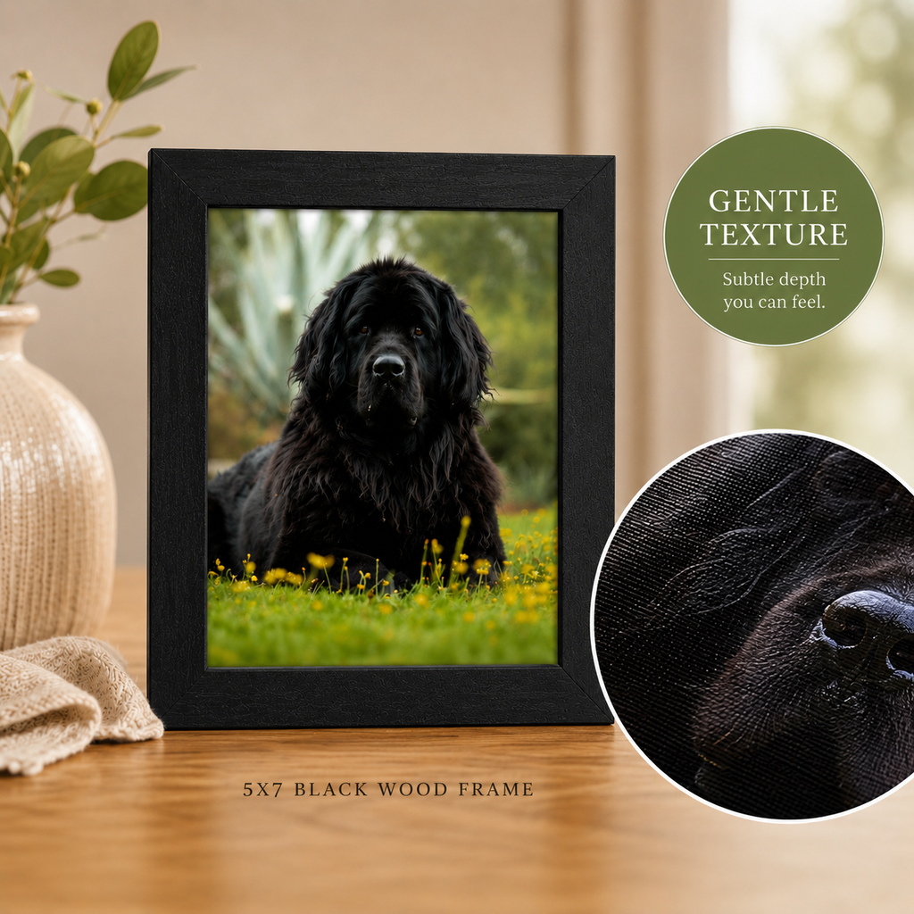 Heartscape Portrait - Gentle Texture - 5x7 Framed