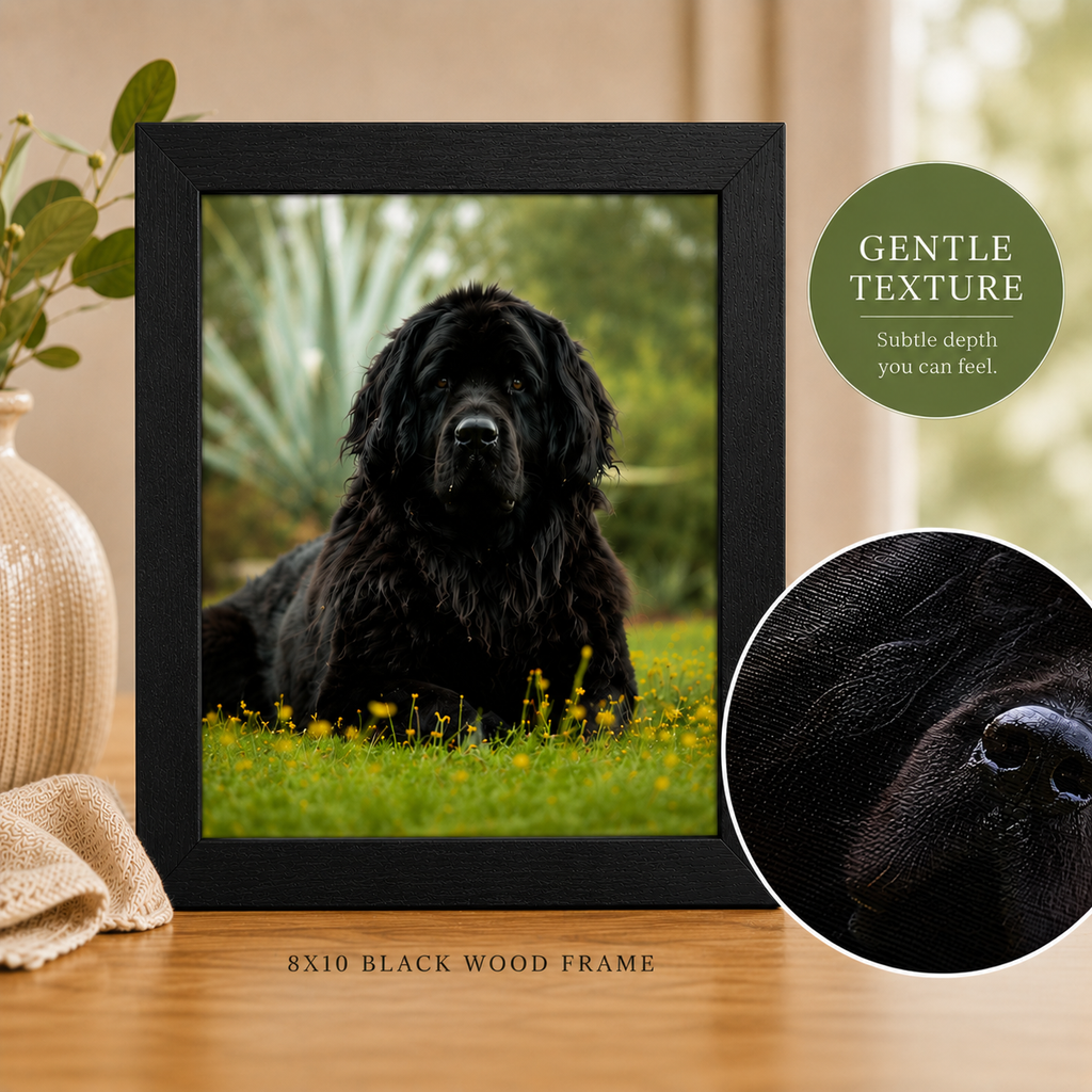 Heartscape Portrait - Gentle Texture - 8x10 Framed
