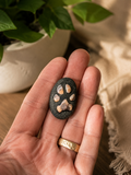 Rock with a dog paw on it